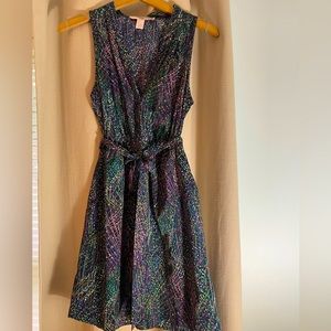 Forever 21 Small Navy Dress with multicolored firework pattern. very retro